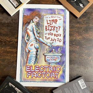 MINT Limp Bizkit/Kid Rock/Staind 1999 Electric Factory, Philly David Dean, 13x21